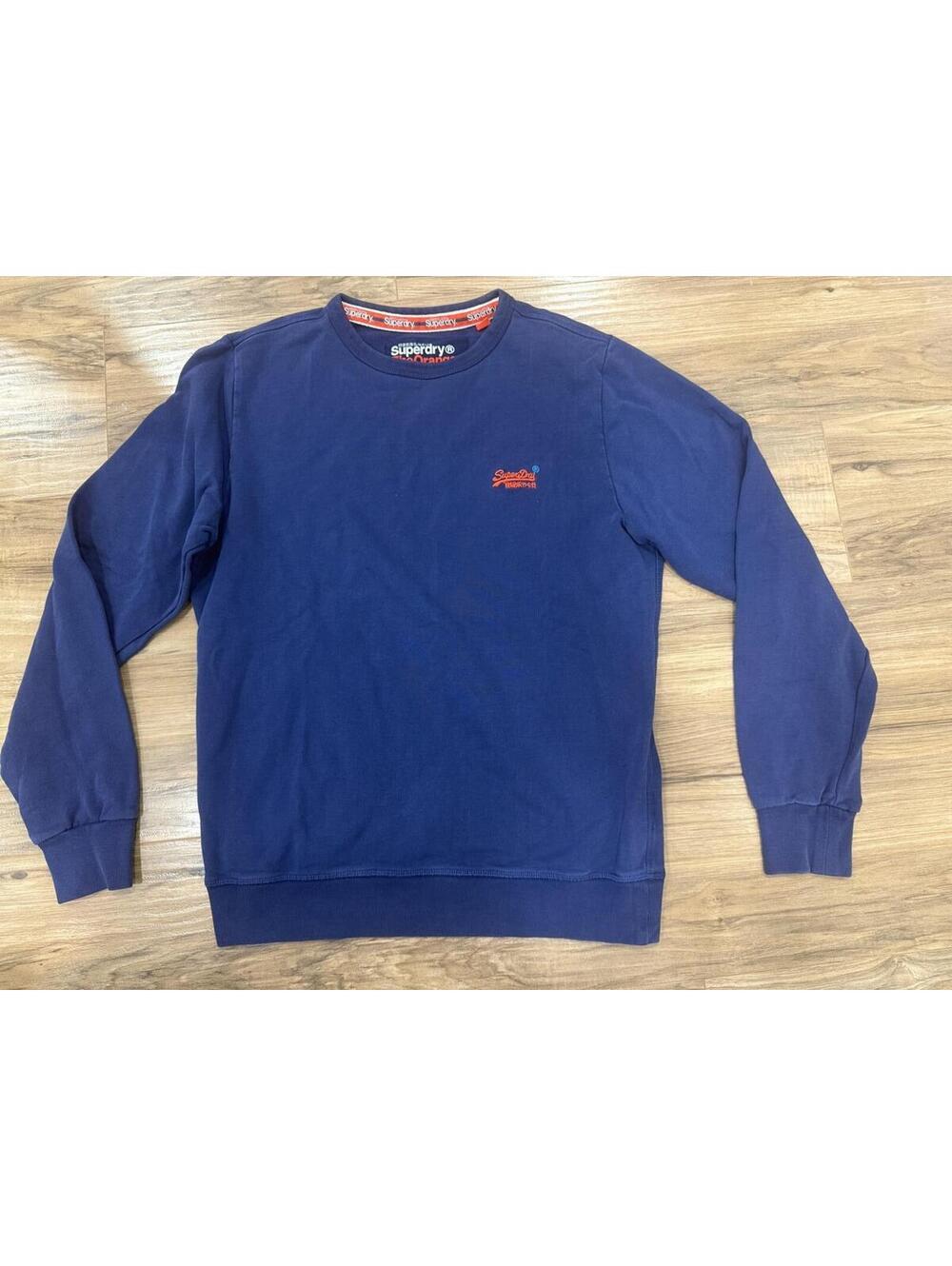 Superdry Orange Label Crewneck Sweatshirt Mens XXL Navy Blue Cotton